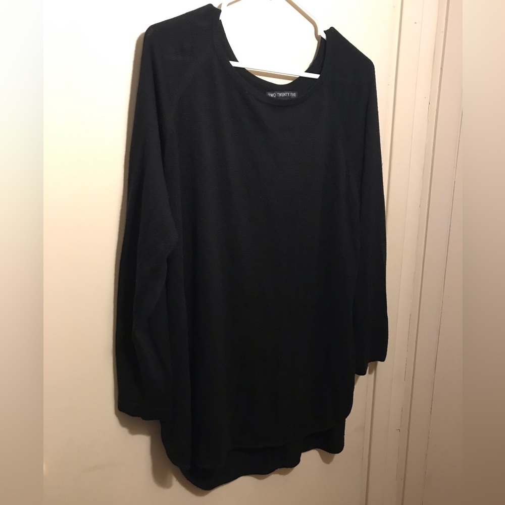 Two Twenty Five Black Cashmere Blend sweater Size 1X